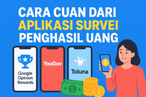 Cara cuan dari aplikasi survei penghasil uang Google Opinion Rewards, YouGov, Toluna