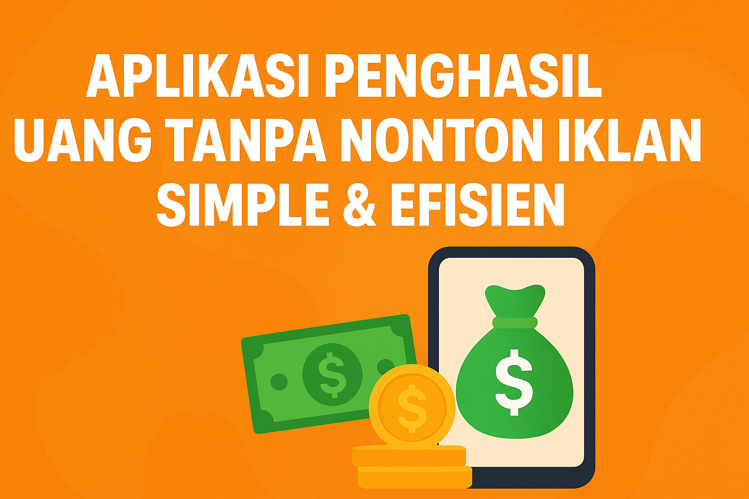 Aplikasi Penghasil Uang Tanpa Nonton Iklan, Simple & Efisien