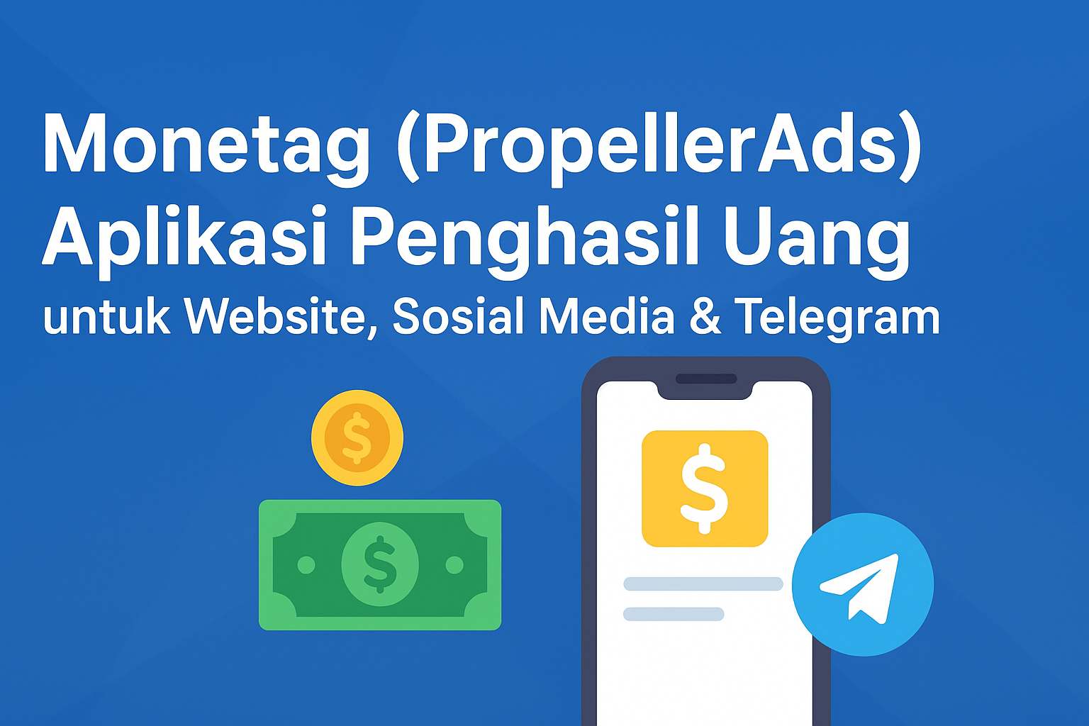 Monetag (PropellerAds) Aplikasi Penghasil Uang Cara cuan monetag (propellerads)